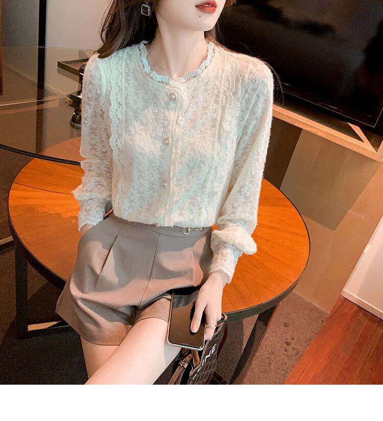 【tops】レースシャツトップス　M28508