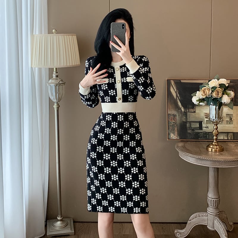 【dress】ニットワンピース　M25368