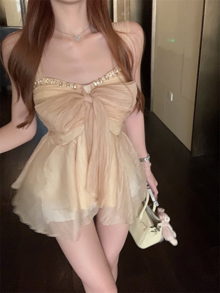 【tops】リボン付きトップス　M24679