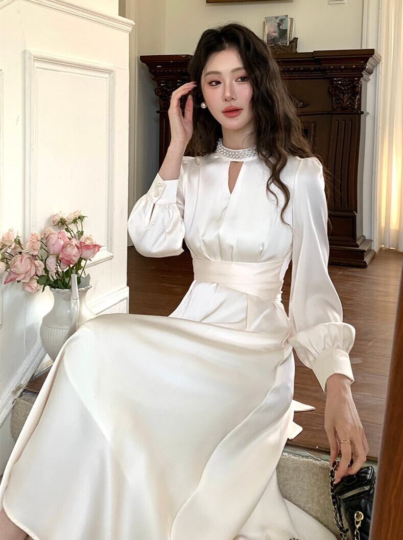 【dress】パールネックデートワンピース　N2982