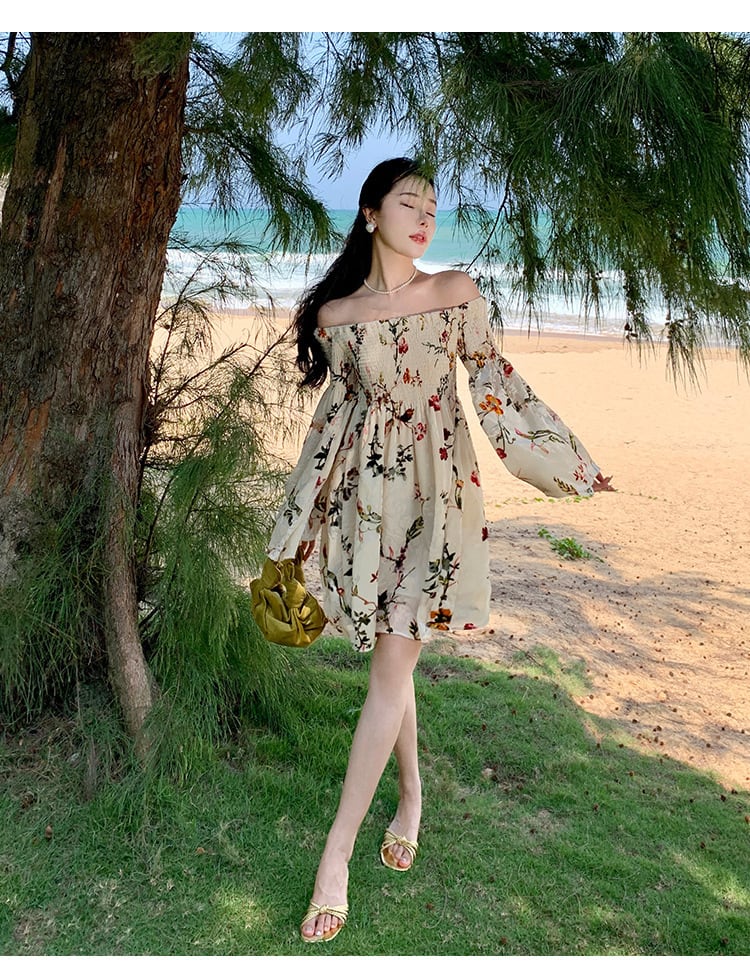 【dress】花柄ワンピース　M25307