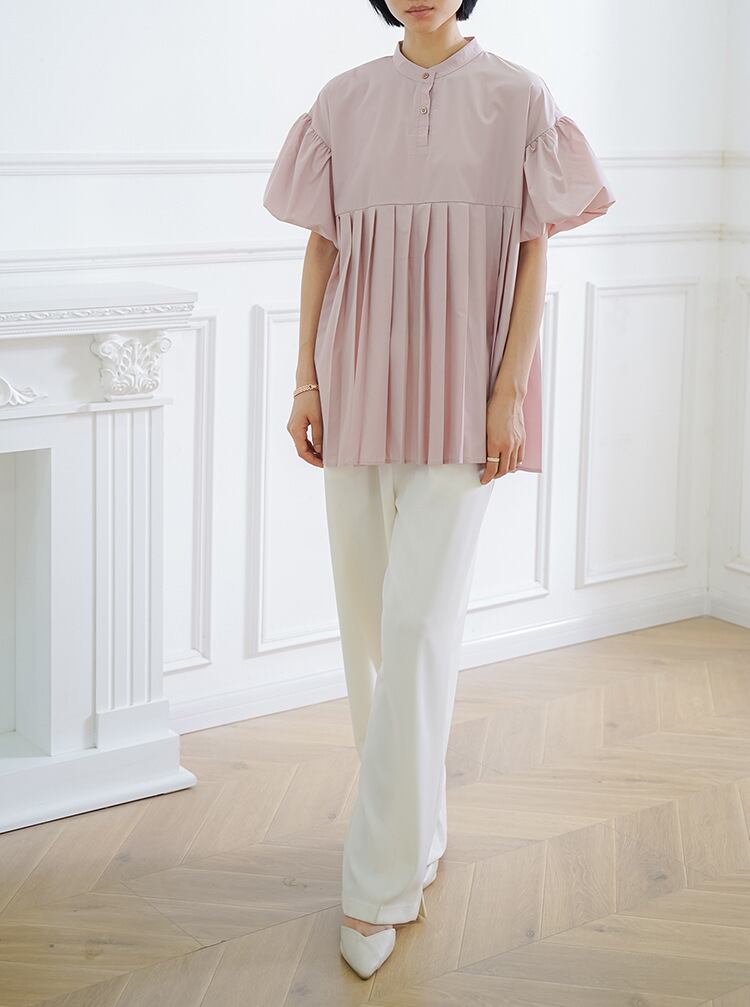 【tops】ランタンスリーブギャザーブラウスG20473