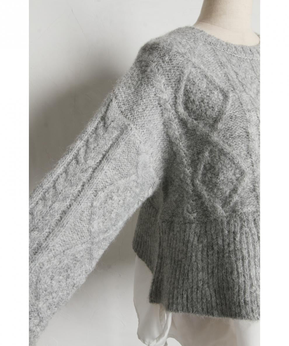 【tops】ドッキングニットセーター　M28784