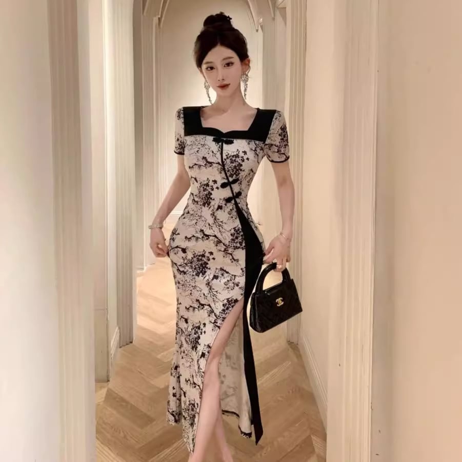 【dress】プリントワンピース　M25247
