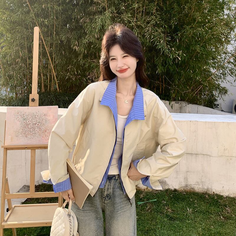 【outer】フェイクレイヤードジャケット Q8222