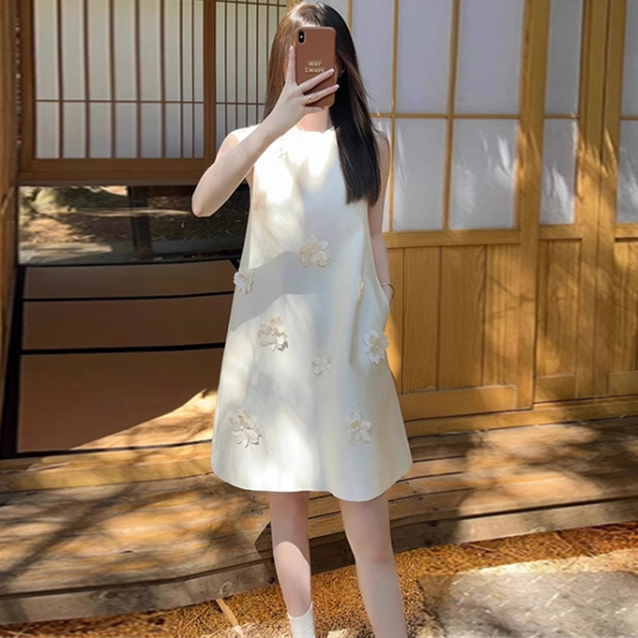 【dress】ノースリーブAラインワンピース G21062