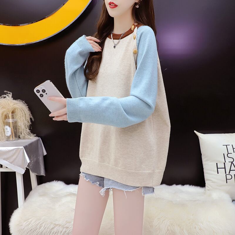 【tops】ドッキングニットプルオーバー　M19185