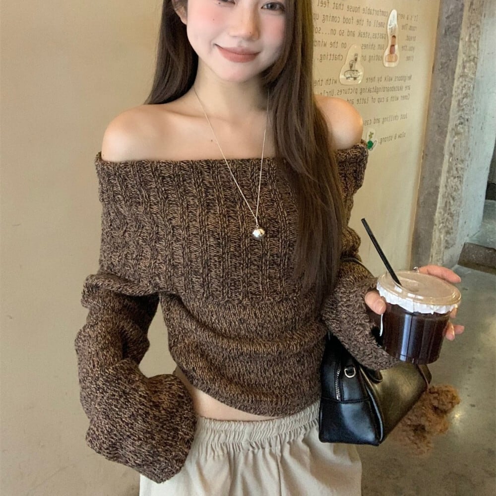 【tops】ボートネックニットセーター　M27880