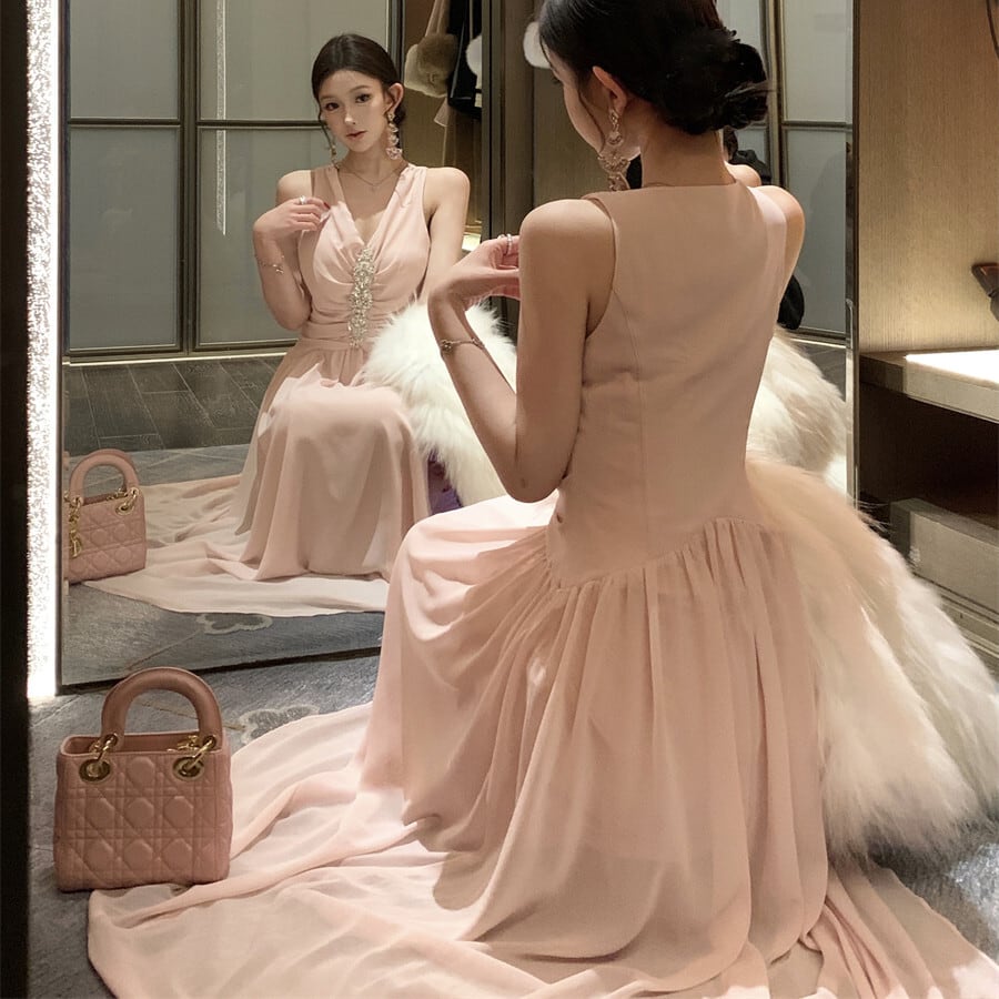 【dress】Vネックデートワンピース　M29680