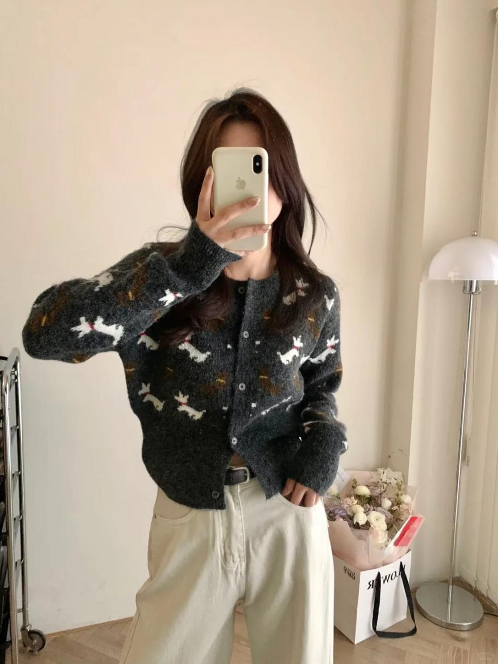 【outer】ニットカーデ　M25610