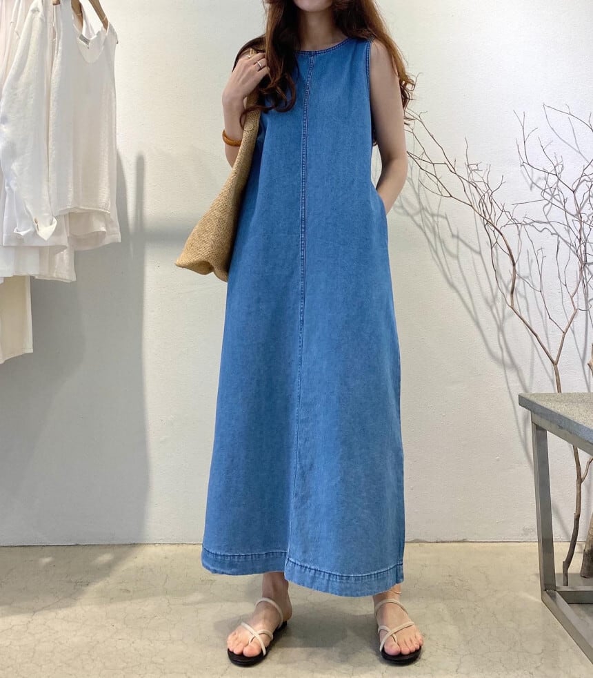 【dress】デニムベストワンピース　M23881