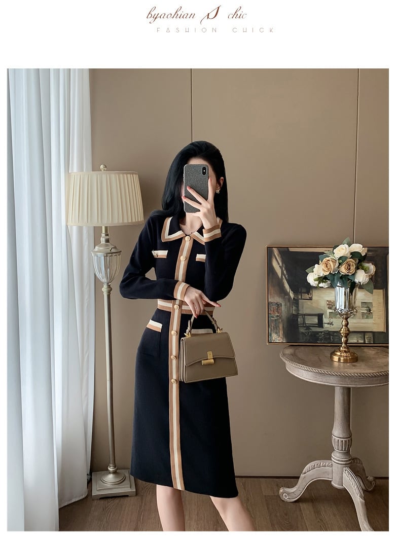 【dress】ニットワンピース　M25365