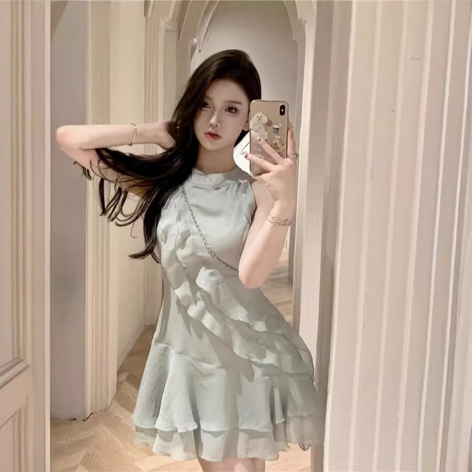 【dress】ホルターネックフリルワンピース G20449