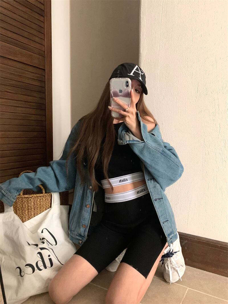 【set】ニットノースリーブトップス+ショートパンツ２点セットG21343