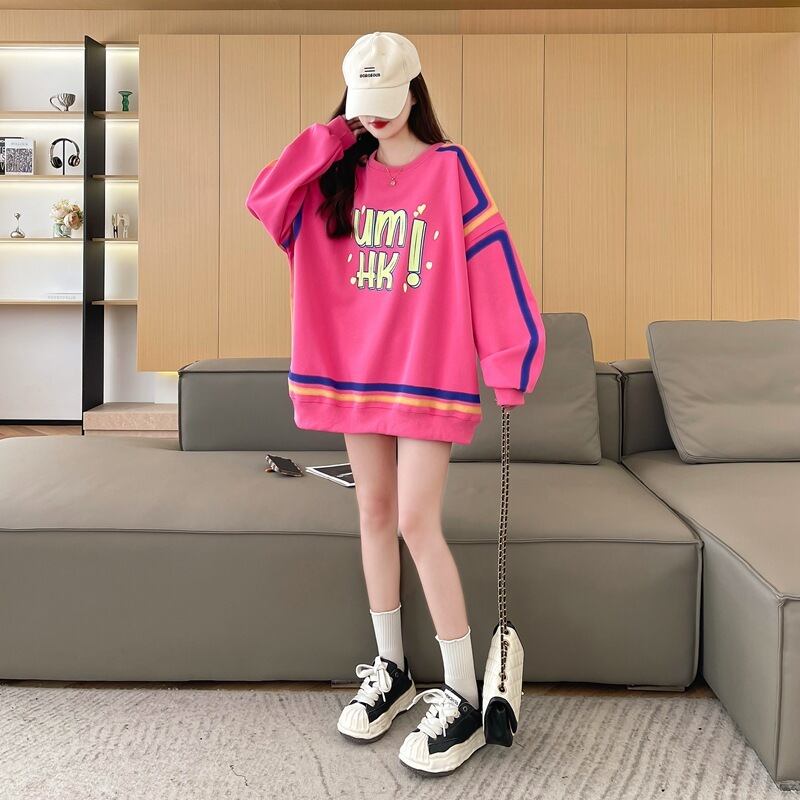 【tops】クルーネックプリントプルオーバー　M18639