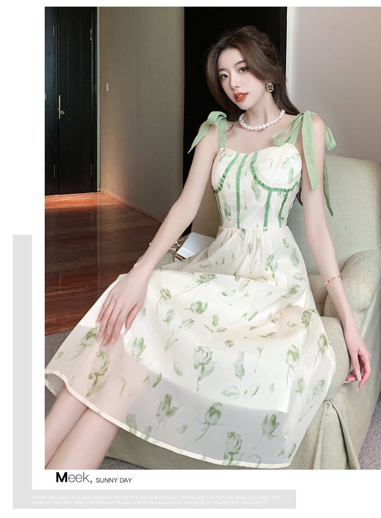 【dress】デート花柄キャミワンピース G21016