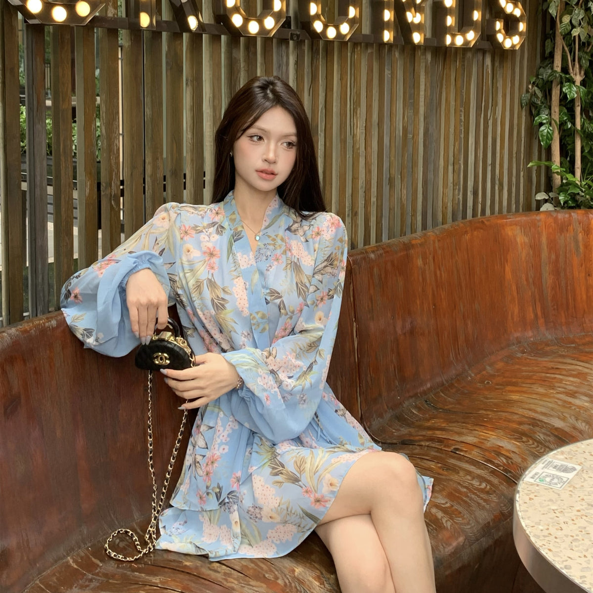 【dress】花柄ワンピース　M24516