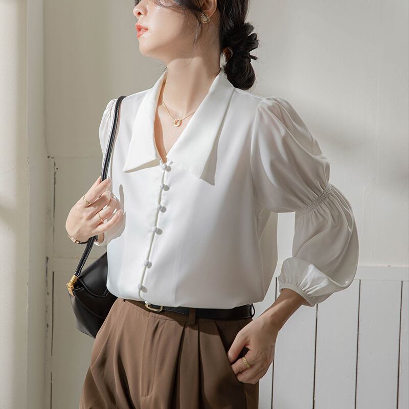 【tops】ランタンスリーブ ブラウスG20471