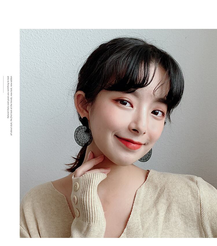 【小物】レディースファッションシンプルアクセサリー円形デザインピアス