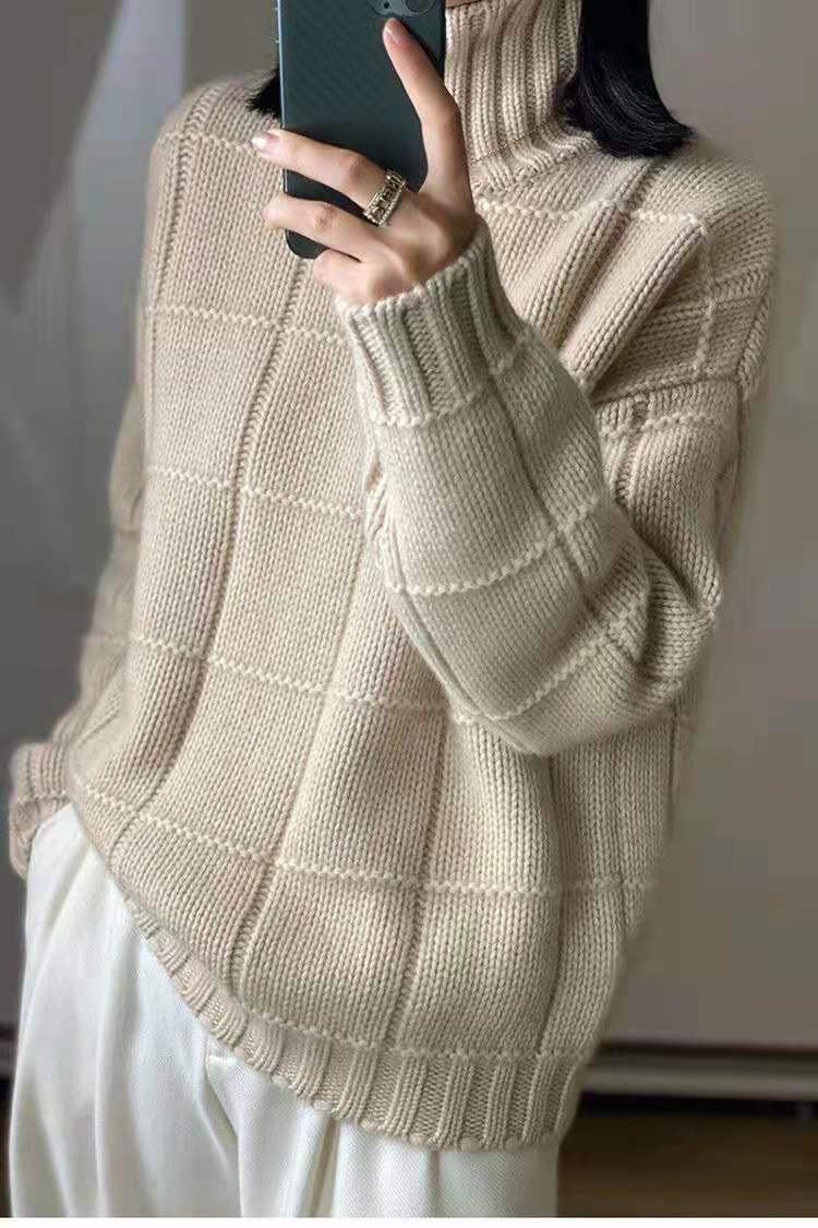 【tops】ハイネックニットセーター　M18312