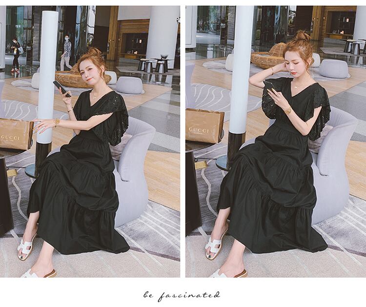 【dress】魅力的 気質満点夏おしゃれスウィート切り替え ワンピース  G0480