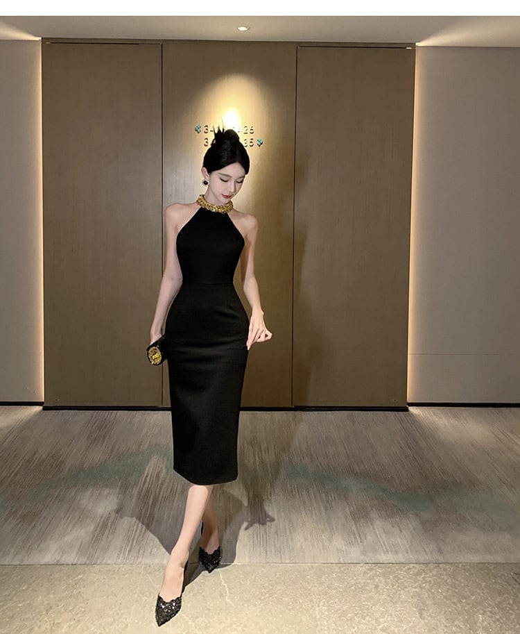 【dress】ホルターネックワンピース G20086