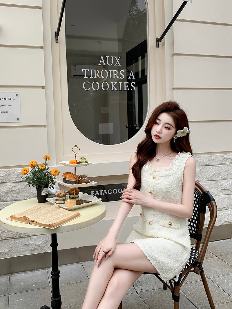 【dress】ボタンデザインワンピース　M24073