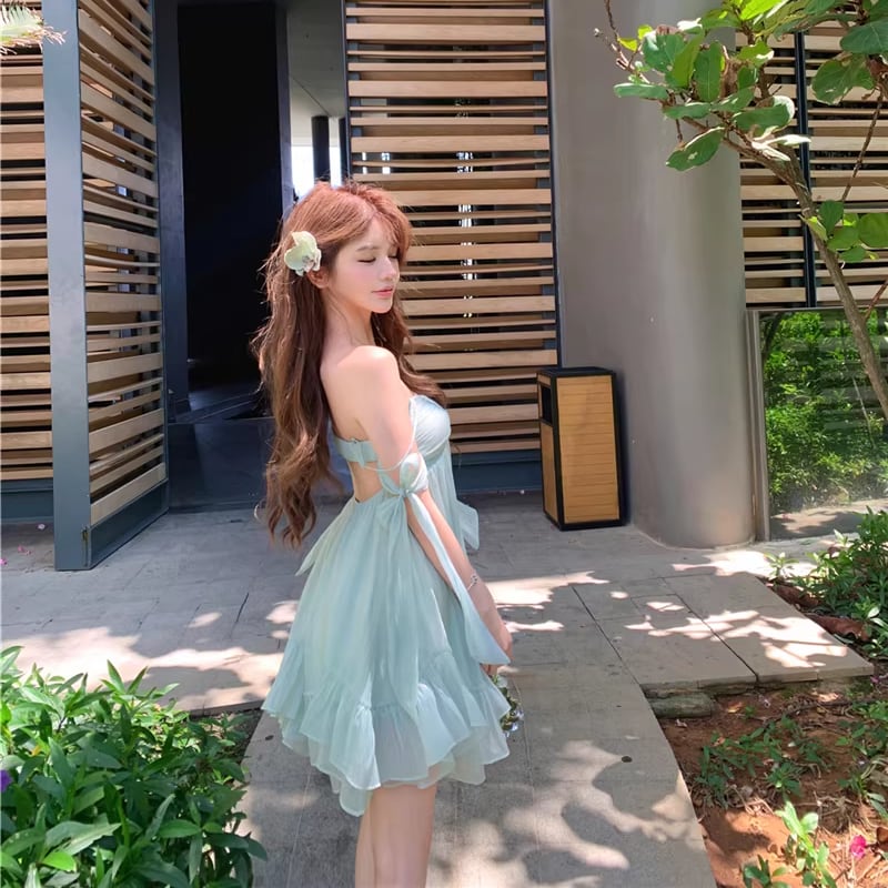 【dress】バックオーポンキャミワンピース Q8448