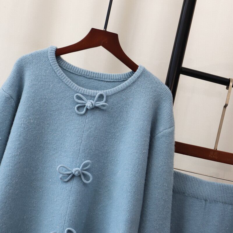 【set】ニットセーター×スカートセット　M26853