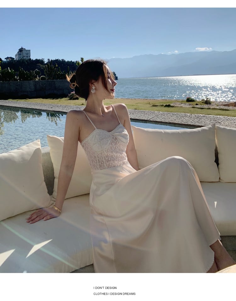 【dress】レース切り替えキャミワンピース G21265