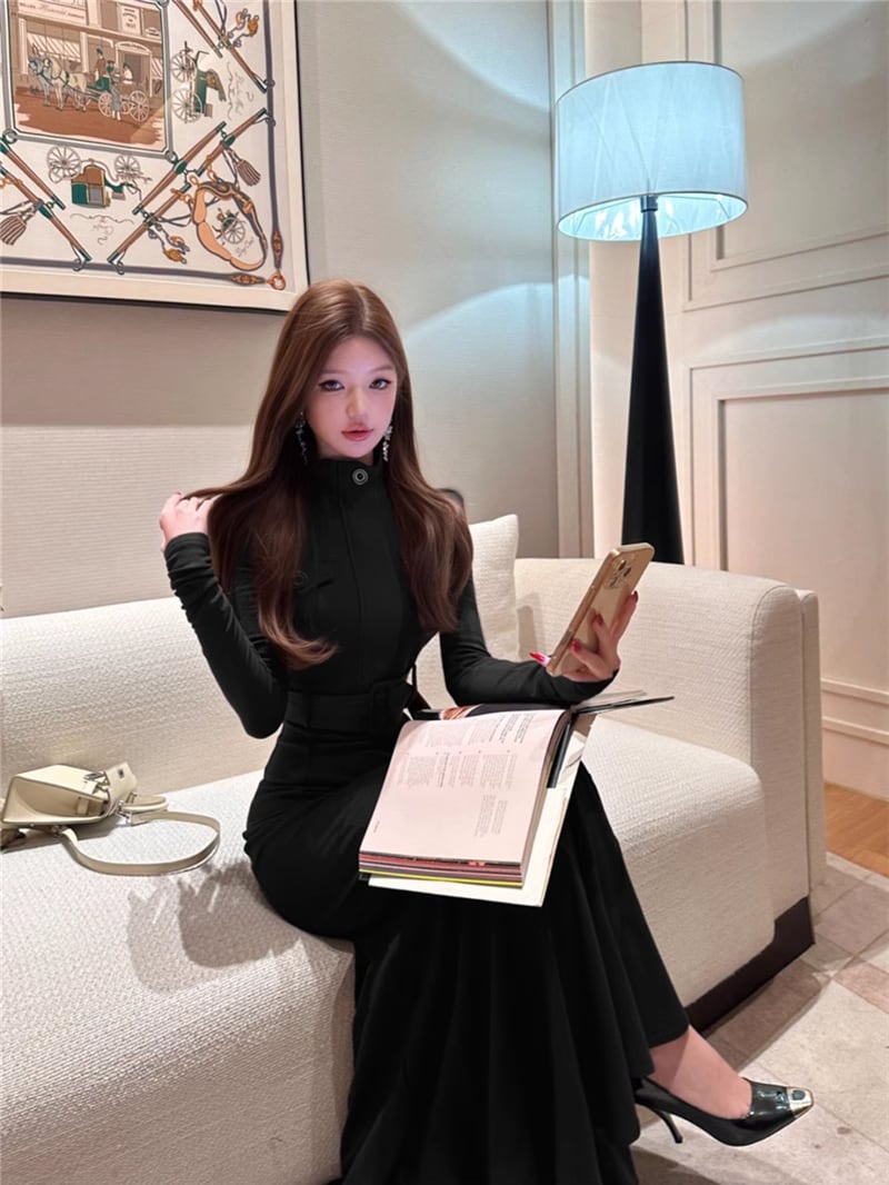 【dress】ロングマーメイドワンピース Q7604
