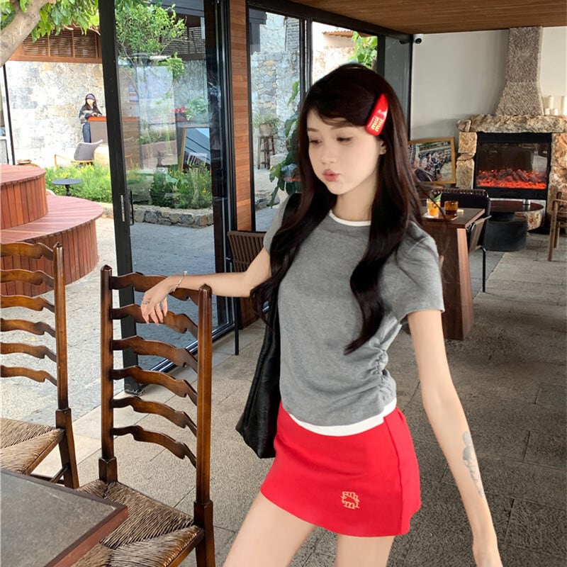 【tops】切り替えTシャツ　M25122