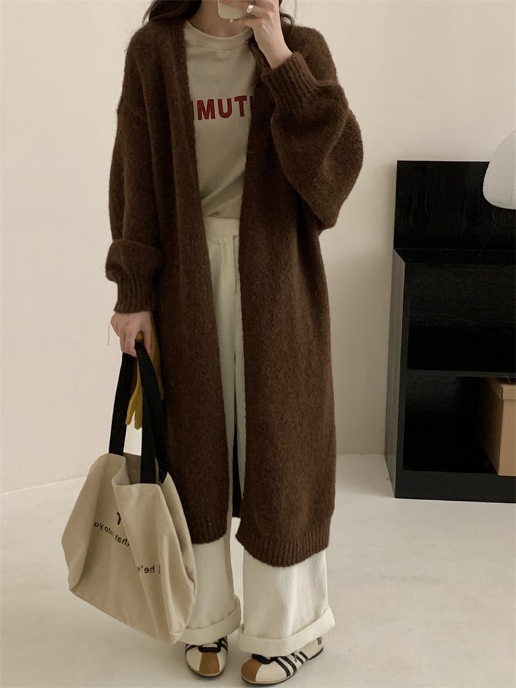 【outer】ロング丈ニットカーデ　M25967