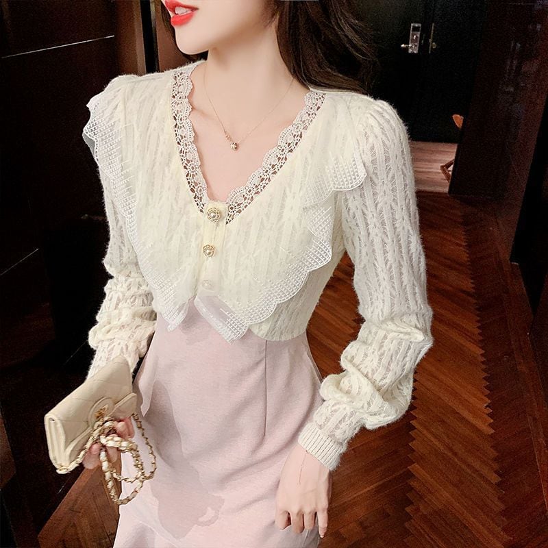 【dress】Vネックマーメイドワンピース G20324