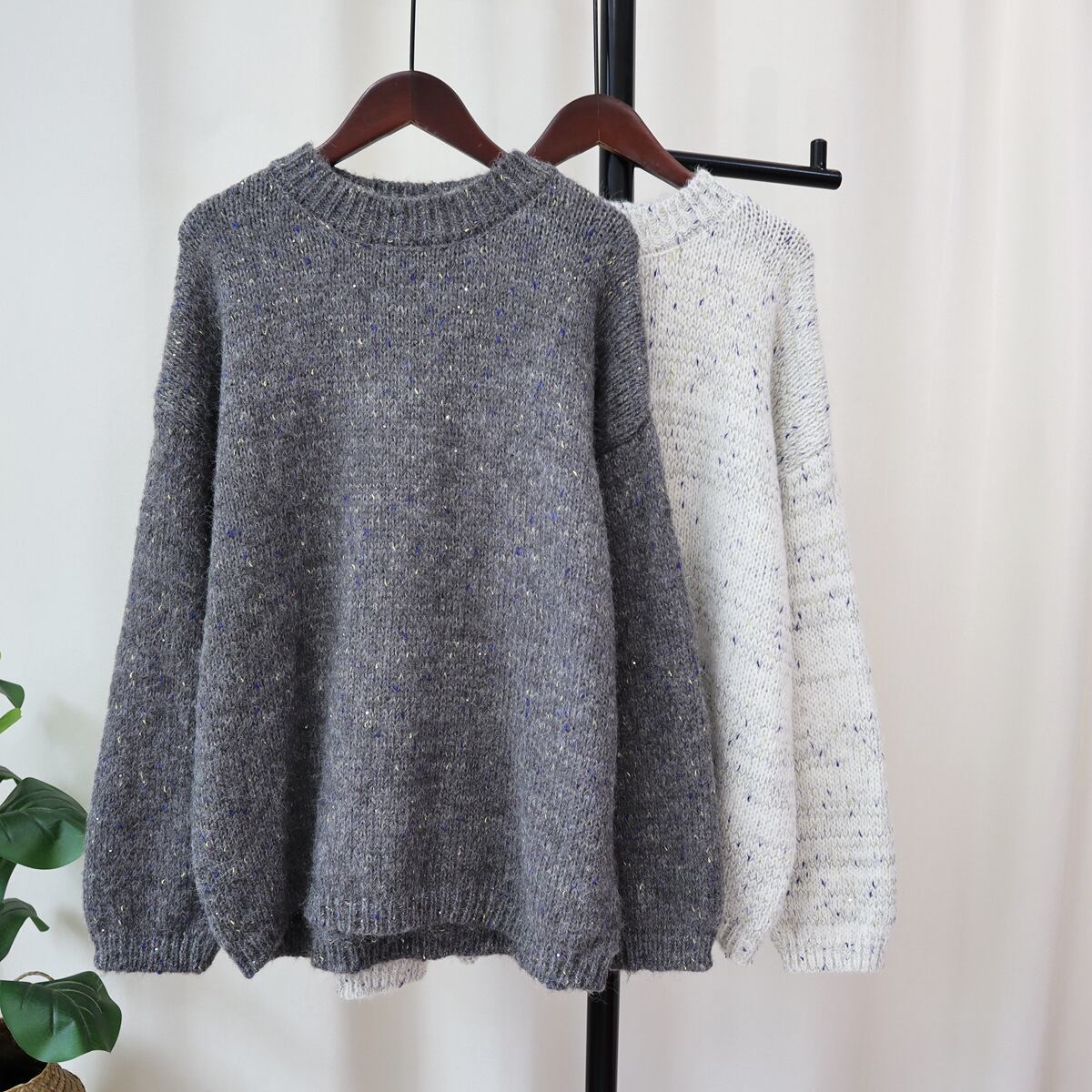 【tops】クルーネックニットセーター　M18874