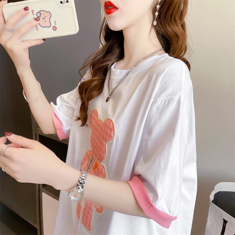 【tops】半袖偽二つ切り替えTシャツG20029