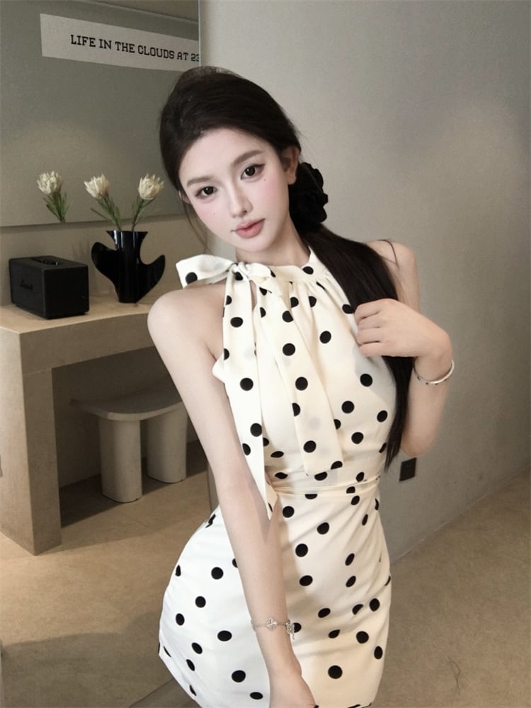 【dress】ドット柄ワンピース　M25146