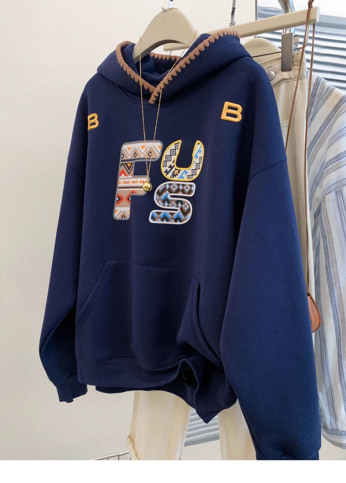 【tops】裹起毛フーディーパーカー　M28979