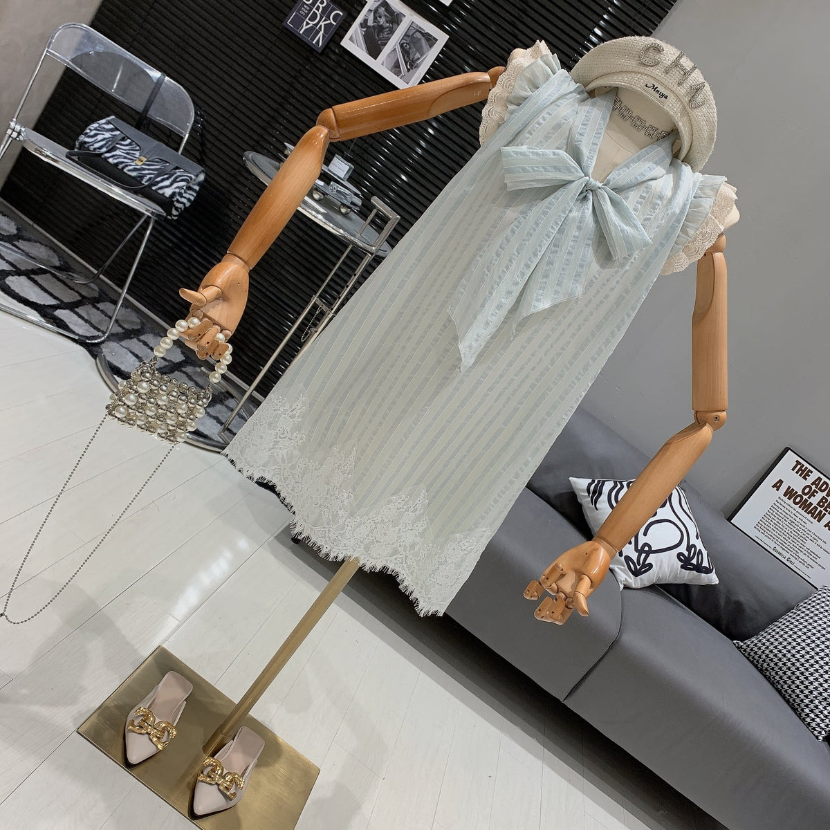 【dress】リボン付きワンピース　M25260