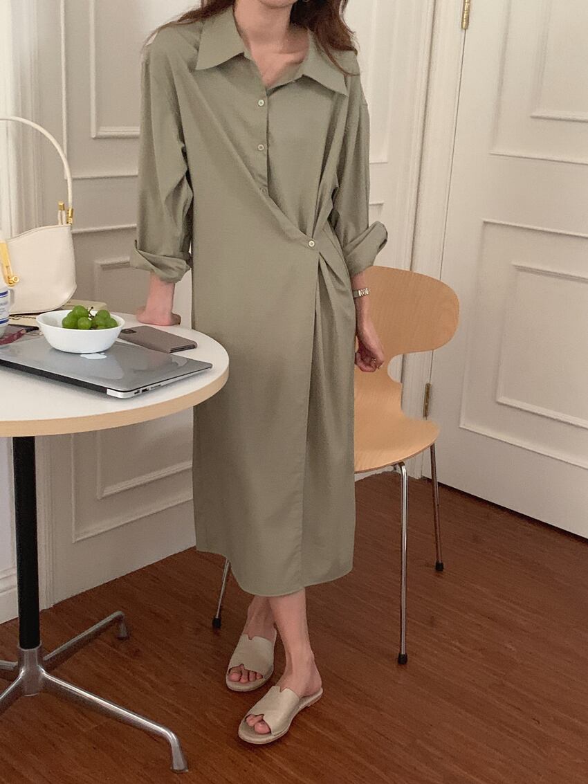 【dress】シャツワンピース　M18666