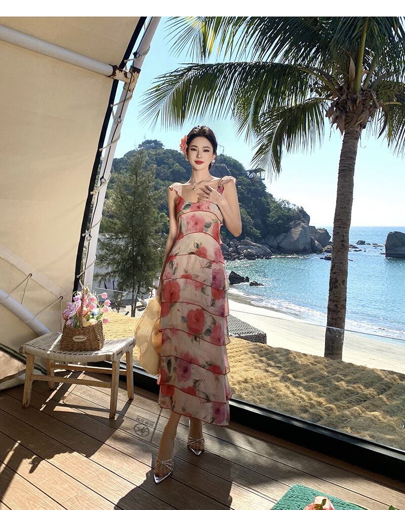 【dress】プリントキャミワンピース　M30177
