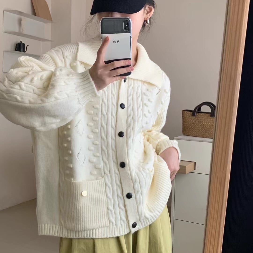 【outer】ニットカーデ　M27077