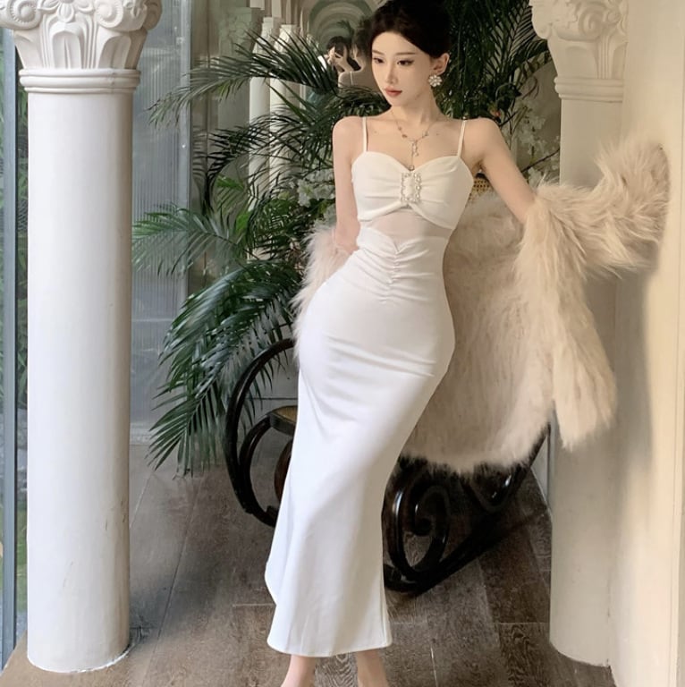 【dress】体型カバーキャミワンピース G21095