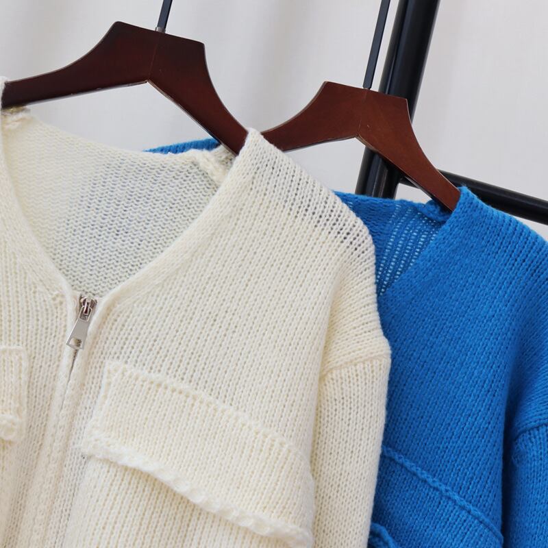【outer】ファスナーニットカーデ　M27908