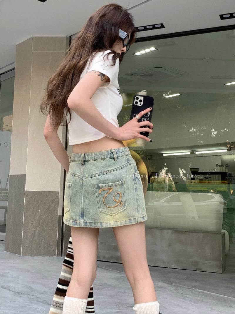 【bottoms】デニムスカートG20422