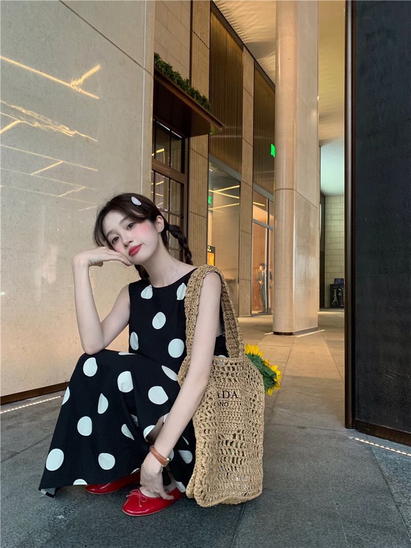 【dress】ドット柄ワンピース　M25119