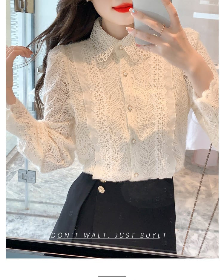 【tops】レースシャツトップス　M29265
