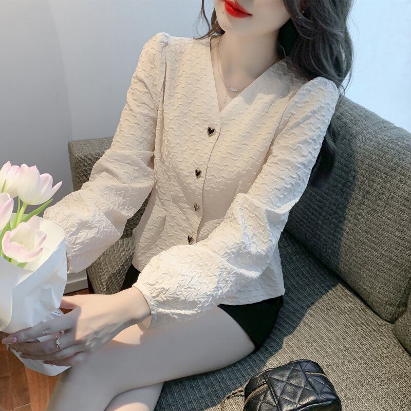 【tops】Vネックシャツトップス　M28618