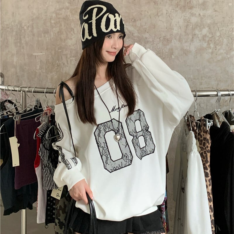 【tops】オフショルダープルオーバー　M26038