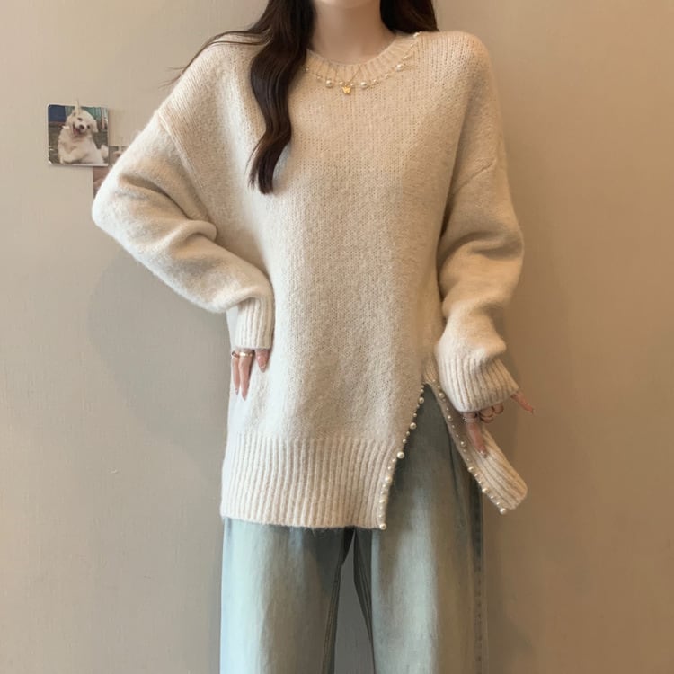 【tops】パールニットセーター　M27415